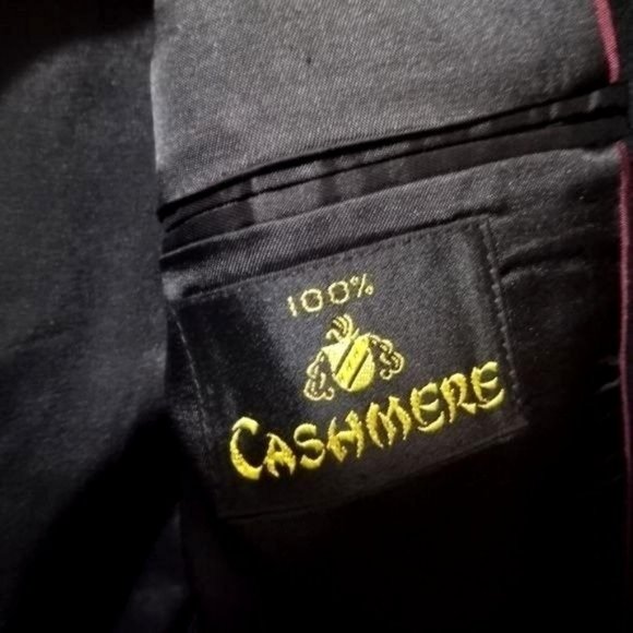 Men's Cashmere Sport Coat by Huntington Black 42R - Picture 3 of 10